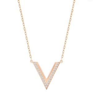 Swarovski Rose Gold V Necklace